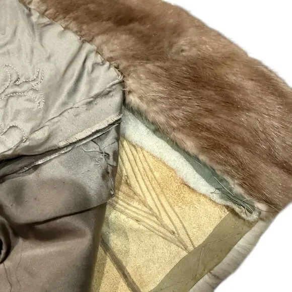 GENUINE MINK FUR COAT Vintage Full Length Autumn Haze Mink Coat Pastel Mink Coat